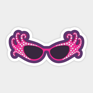 Magenta Glasses Edna Sticker